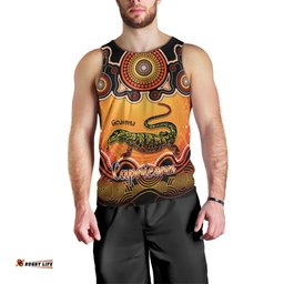 Personalised Australia Capricorn Goanna Zodiac Men Tank Top Auz Astrology Aboriginal - Red