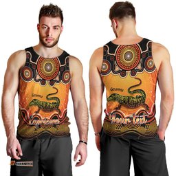 Personalised Australia Capricorn Goanna Zodiac Men Tank Top Auz Astrology Aboriginal - Red