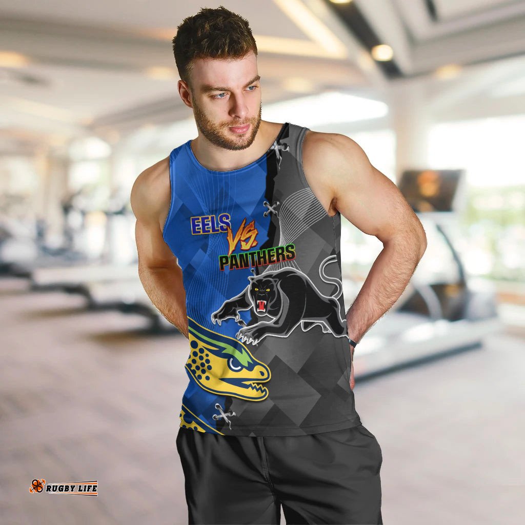Personalised Panthers And Eels Men Tank Top Sporty Version