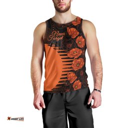 Scorchers Cricket Never Forget Custom Men Tank Top ANZAC Day with Poppy Aboriginal