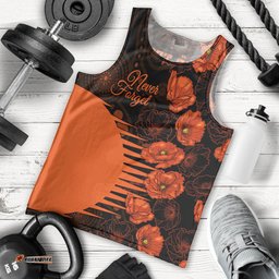Scorchers Cricket Never Forget Custom Men Tank Top ANZAC Day with Poppy Aboriginal