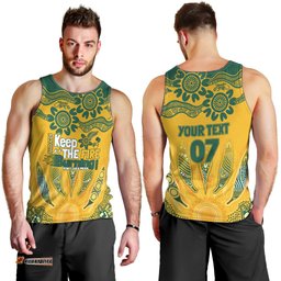 Custom Socceroos NAIDOC Week 2024 Men Tank Top Indigenous Burning Fire National Colors