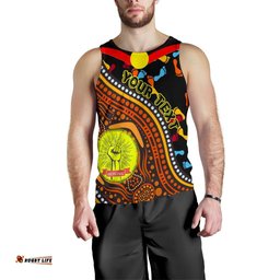 (Custom)Men's Tank Top - Aboriginal Style & Flag, Dot Painting