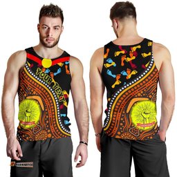 (Custom)Men's Tank Top - Aboriginal Style & Flag, Dot Painting