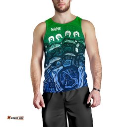 Custom Torres Strait Islands Men's Tank Top - Blue