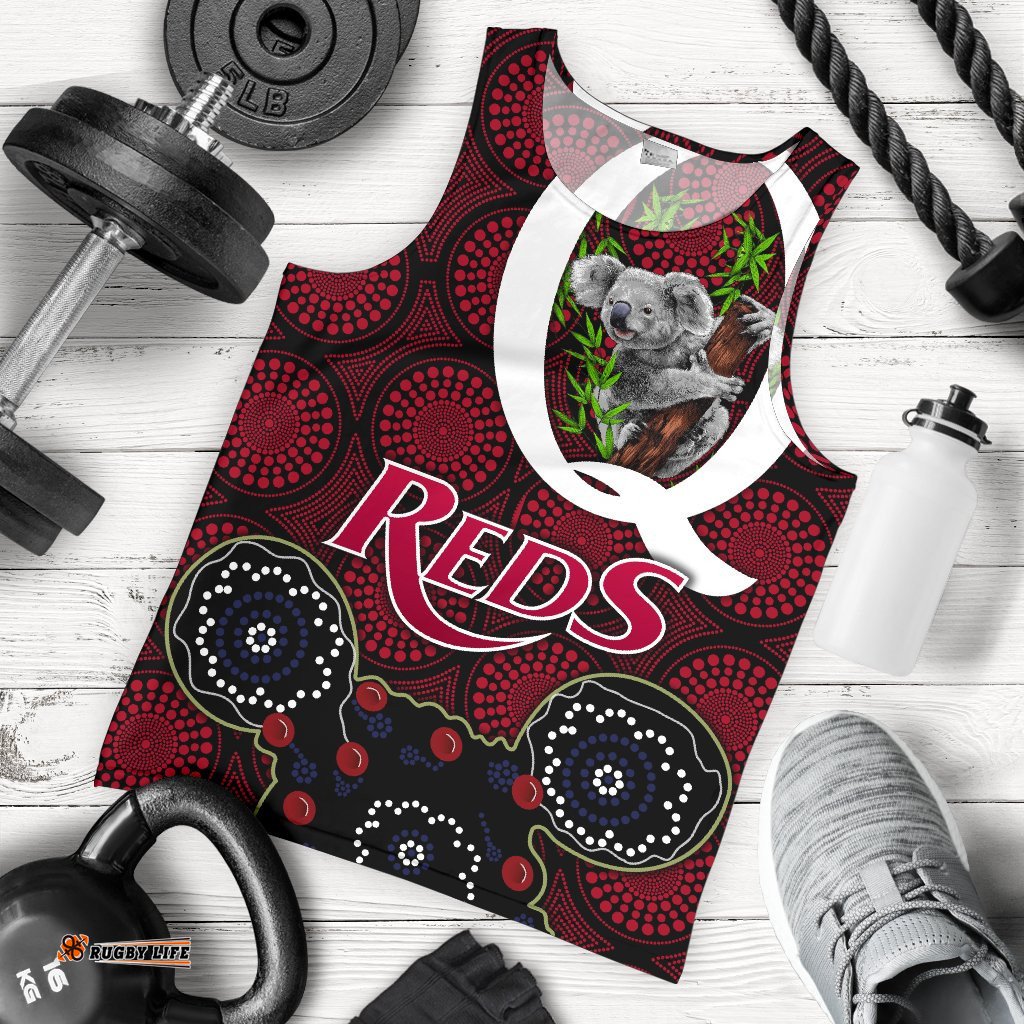 Queensland Men's Tank Top Reds Rugby - Koala