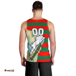 (Custom Personalised) Rabbitohs Men's Tank Top Aboriginal Sport Style