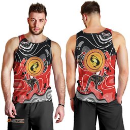 Aboriginal Flag Style Dot Art And Abstract Kangaroo Men Tank Top TS04