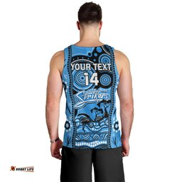 Custom Adelaide Strikers Cricket Men Tank Top Happy Australia Day Aboriginal Art