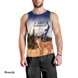 Australia Fraser Island Men Tank Top Dingo With Maheno Shipwreck K'gari Proud
