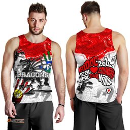 Naidoc St. George Illawarra Dragons Men's Tank Top Tribal Style