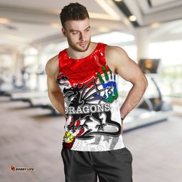 Naidoc St. George Illawarra Dragons Men's Tank Top Tribal Style