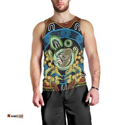 Baby in the Womb Men Tank Top Aboriginal Art Style