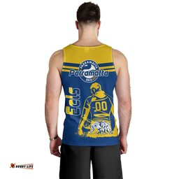 Parramatta Eels Tank Top Personalized Pentagon Style- NRL