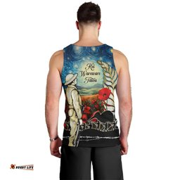 Kei Wareware Tatou New Zealand ANZAC Day Men Tank Top Starry Night Inspo Style