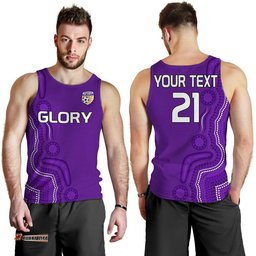 (Custom Personalised) Perth Glory Soccer Men Tank Top Aboriginal