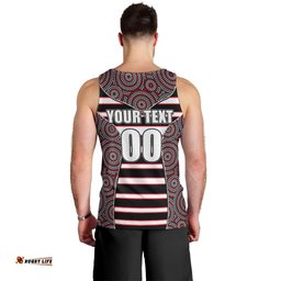 AFL - Saints Men Tank Top Mix Dot Aboriginal