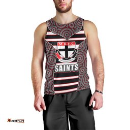 AFL - Saints Men Tank Top Mix Dot Aboriginal