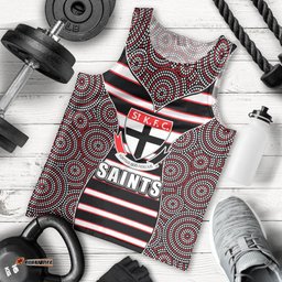 AFL - Saints Men Tank Top Mix Dot Aboriginal
