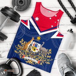 Men's Tank Top - Australian Coat Of Arms Flag Color