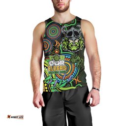 Custom Raiders Rugby Aboriginal Art Men Tank Top NAIDOC Indigenous Tribal