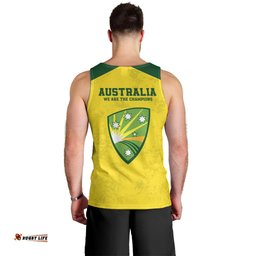 Australia Cricket Men Tank Top History Champions World Cup Unique