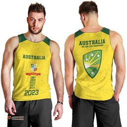 Australia Cricket Men Tank Top History Champions World Cup Unique