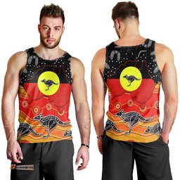 Aboriginal Flag Men Tank Top Map Aussie