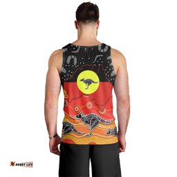 Aboriginal Flag Men Tank Top Map Aussie