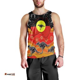 Aboriginal Flag Men Tank Top Map Aussie