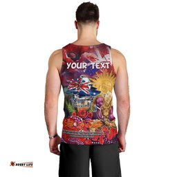 Personalised Australia Rugby Broncos ANZAC Men Tank Top Brisbane Scratch Style