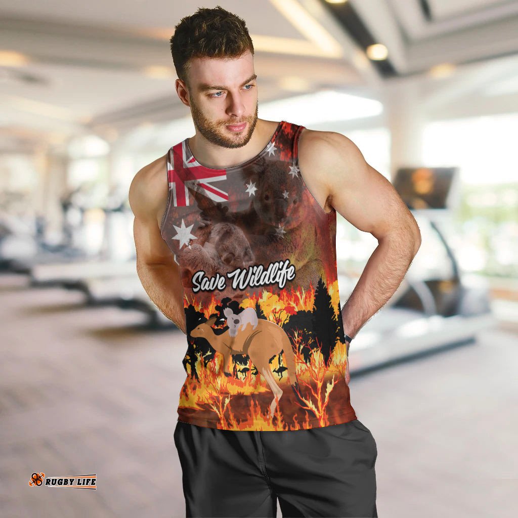 Save Wildlife Australia Men Tank Top Bushfire Awareness