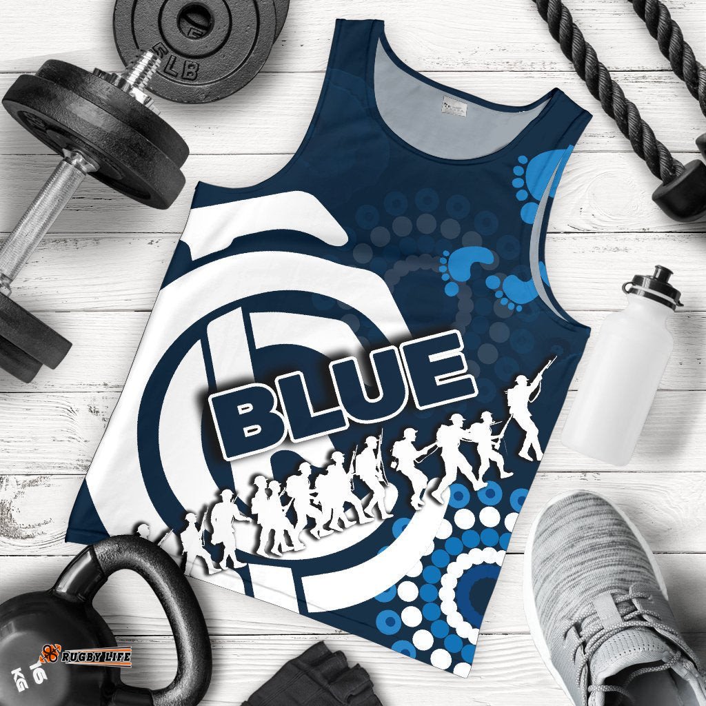 Carlton Blues Men's Tank Top Anzac Day