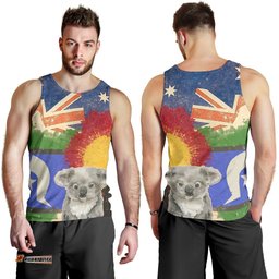 Men's Tank Top - Flag Combination with Koala