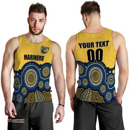 (Custom Personalised And Number) Mariners Football Men Tank Top Aboriginal