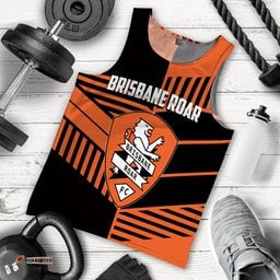 (Custom Personalised And Number) Brisbane Roar  Football Men Tank Top Sporty Style