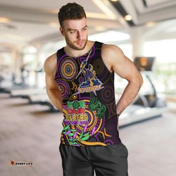 Custom Storm Rugby Aboriginal Art Men Tank Top NAIDOC Indigenous Tribal