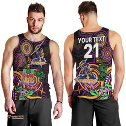 Custom Storm Rugby Aboriginal Art Men Tank Top NAIDOC Indigenous Tribal