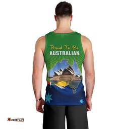 Australia Day Men Tank Top 2024 Proud To Be Australian National Color