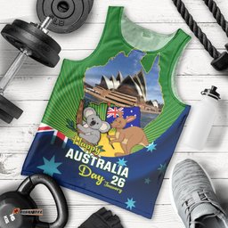 Australia Day Men Tank Top 2024 Proud To Be Australian National Color