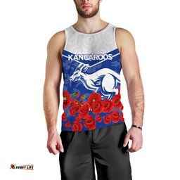 Kangaroos Anzac Day Indigenous Art Men Tank Top -