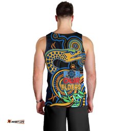 Eels Rugby Aboriginal Art Men Tank Top NAIDOC Indigenous Tribal