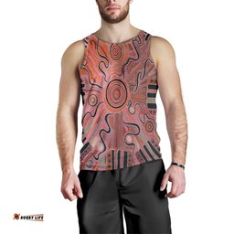 Aboriginal Men's Tank Top - Indigenous Footprint Landscape