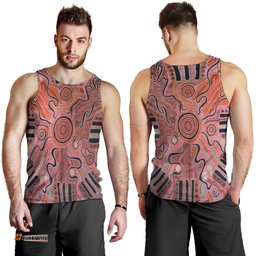 Aboriginal Men's Tank Top - Indigenous Footprint Landscape