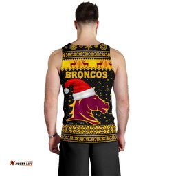 Brisbane Men Tank Top Broncos Christmas Unique Vibes - Black