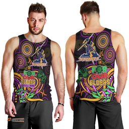 Storm Rugby Aboriginal Art Men Tank Top NAIDOC Indigenous Tribal