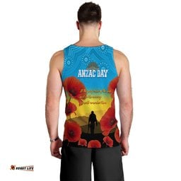 Gold Coast Titans Rugby Men Tank Top Anzac Day For The Fallen