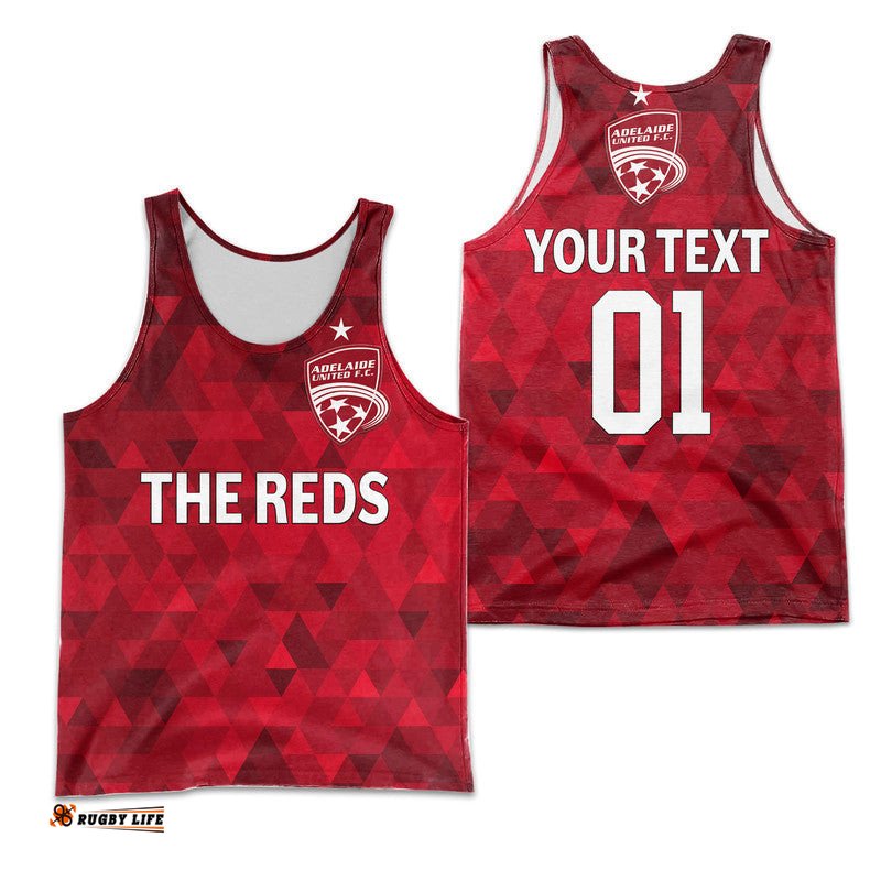 (Custom Personalised) Adelaide United The Reds Men Tank Top Soccer Club Original Style - Red
