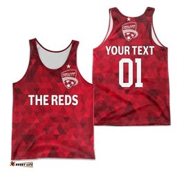 (Custom Personalised) Adelaide United The Reds Men Tank Top Soccer Club Original Style - Red