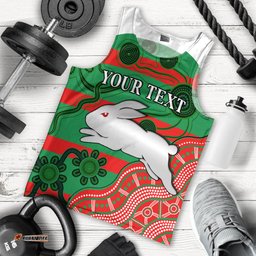 (Custom Personalised) Rabbitohs Nippy Men Tank Top Indigenous